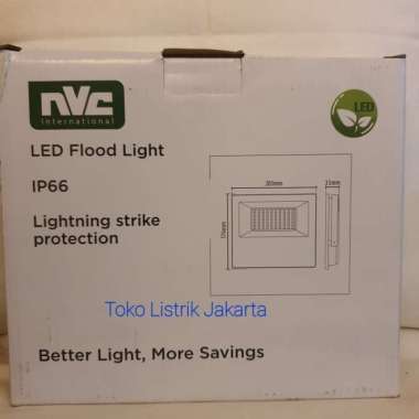 Lampu Sorot Tembak Floodlight Taman NVC 50W 50 Watt 6500K Putih IP66 ORIGINAL 100 % Multicolor