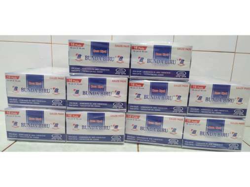 Kasa Lipat Bunda Biru 16x16 cm isi 16 pcs / Kasa Lipat / Kasa Kering