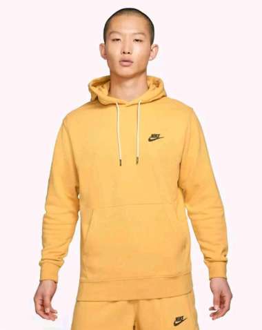 yellow nike fleece hoodie