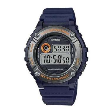 CASIO ORIGINAL - CASIO W-216H-2B - JAM TANGAN PRIA JAM PRIA - RUBBER CASIO W 216H 2B 216 H W216