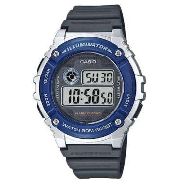 CASIO ORIGINAL - CASIO W-216H-2A - JAM TANGAN PRIA JAM PRIA - RUBBER CASIO W 216H 2A 216 H W216