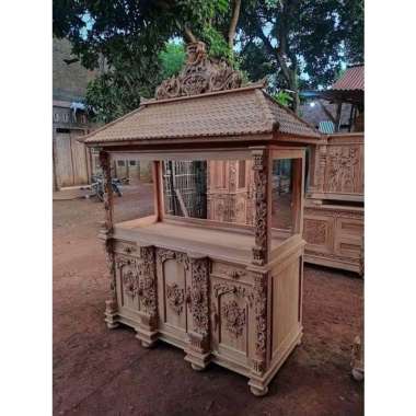 Kabinet aquarium jati ukir 150cm dan 200cm - L