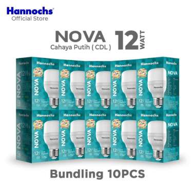 Hannochs LED NOVA 12W Cahaya Putih ( PAKET 10pcs )