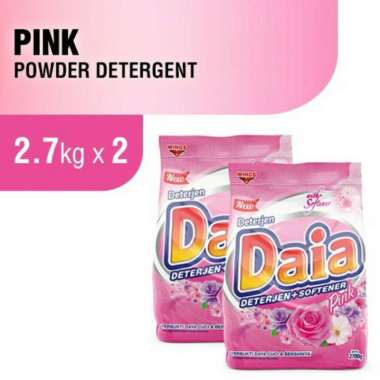 Promo Harga Daia Deterjen Bubuk + Softener Pink 2700 gr - Blibli