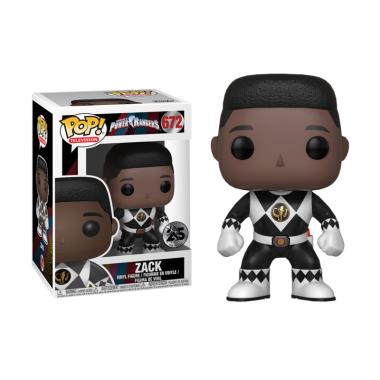 Funko POP! Television Mighty Morphin Power Rangers 25th Anniversary - Zack Unmasked Black Ranger #67