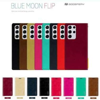 Flip Case Samsung Galaxy S21 Ultra Goospery Bluemoon Flip Cover Case Sarung Original Red