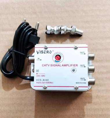 CATV Signal Amplifier 40dB 3 way VISERO Penguat Sinyal ORIGINAL 100 % Multicolor