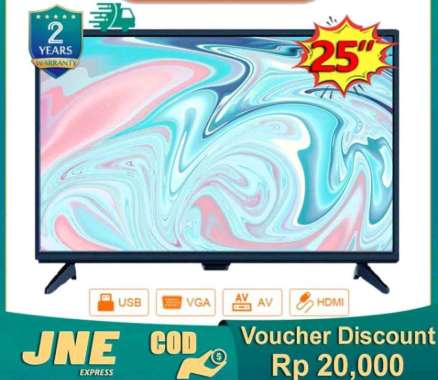 animax tv led 25 inch smart tv full layar garansi 1 tahun