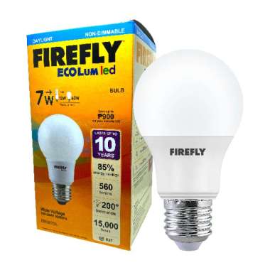 Lampu LED Bulb 7W FIREFLY, Putih - MEVAL