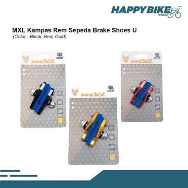 Kampas RemMXL Sepeda Brake Shoe U Brake Sepeda Lipat MTB Road Bike Alloy Brake Pad Shoes Black