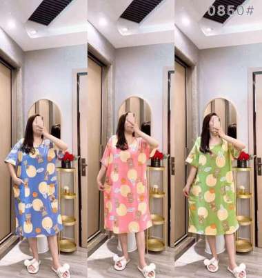 (COD) Daster Import Kantong Jumbo Karakter Lucu 10 Bulan