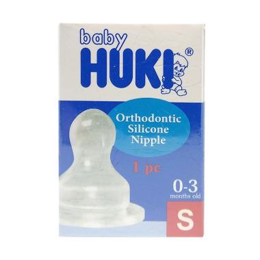 Dot Botol Susu Bayi Huki Kecil [S/0-3 Bulan] / Baby Huki CI0150 Small Orthodontic Silicone Nipple Wh