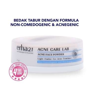 ERHA Acne Face Powder 21gr - Bedak Tabur Wajah Berjerawat - Bedak Tabur Kulit Berminyak - Bedak Penc