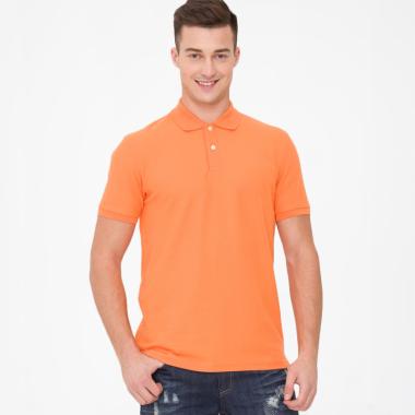 Bossini With Logo Bordir Kaos Polo Pria - Orange [010001240 COL 15]
