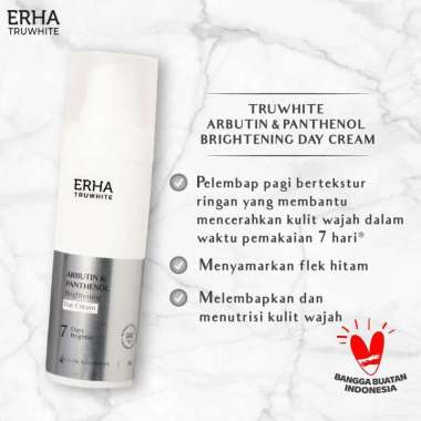 ERHA Truwhite Arbutin & Panthenol Brightening Day Cream 30g - Krim Siang Wajah Glowing - Krim Ampuh 