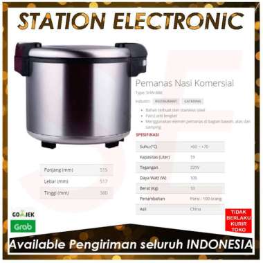 Getra SHW-888 / SHW888 Pemanas Nasi Komersial Pemanas Nasi Besar [19 Liter]