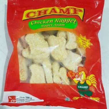 CHAMP CHICKEN NUGGET 500 GRAM/ CHICKEN NUGGET CHAMP/ AYAM NUGGET/ NAGET AYAM/ AYAM NAGET/CHAMP NAGET