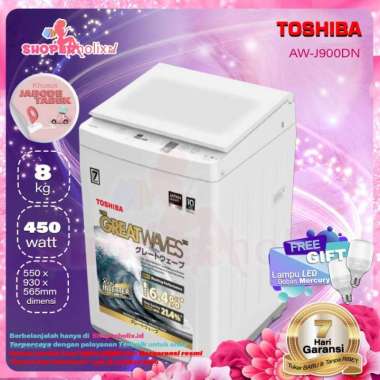 TOSHIBA Mesin cuci baju Otomatis 1 tabung 9kg