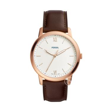 Fossil The Minimalist Jam Tangan Pria - Brown Rose Gold [Original/ FS5463] Brown/ Rose Gold