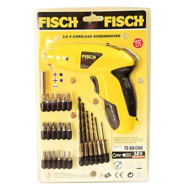 FISCH MESIN BOR OBENG BATERAI CORDLESS SCREWDRIVER BOR BATERAI