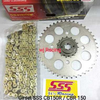 Gear SSS CBR 150 & Rantai SSS 415 HSB Gold Gear Belakang 415x42 Gold