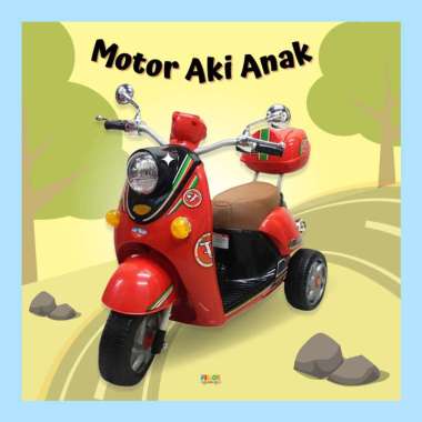 Motor Aki Anak Scoopy Musik Lampu M338 Motor Aki Anak Scoopy - Merah Merah