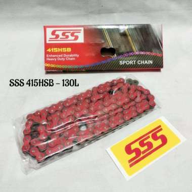 Rantai SSS 415 130 HSB Merah / Rantai SSS Satria Ninja Vixion Red