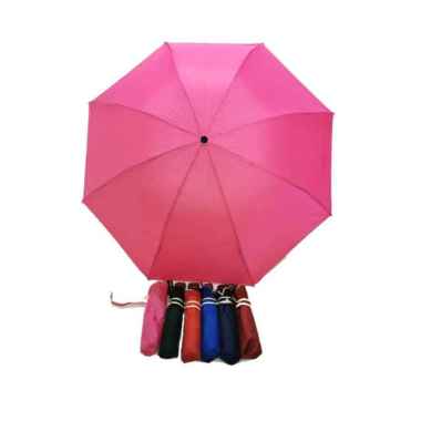 Payung Lipat 3D Magic Polos Payung Lipat 4 Dimensi Pink Muda