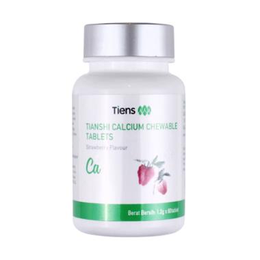 Tiens Rasa Strawberry Kalsium Peninggi Badan Tablet Kunyah 60 Tablet