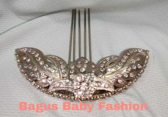 Sisir Sirkam Model Bunga Anggrek Cantik Hiasan Sanggul Silver