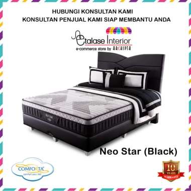 Comforta - Spring Bed NEO STAR Uk. 90, 100, 120, 160, 180, 200 Full Set Kasur Saja Full Set 100 x 20