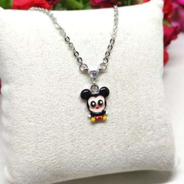 BCKA024 KALUNG ANAK BAYI BALITA KOYE MICKEY PERAK SILVER 925 LAPIS EMAS PUTIH ASLI ORIGINAL