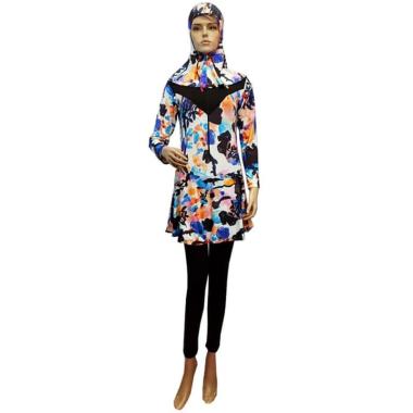 Rainy Collections Motif Abstrak Baju Renang Muslim Wanita Remaja dan Dewasa L Multicolor