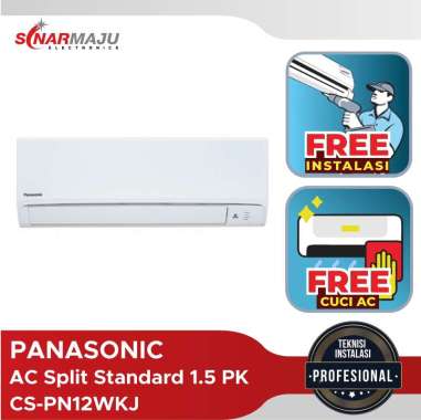 AC Standard Panasonic 1.5 PK CS-PN12WKJ CSPN12WKJ Free Instalasi + Cuci AC