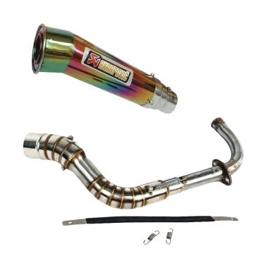 Akrapovic Megaphone Knalpot Racing Motor For Yamaha Nmax 155 Rainbow
