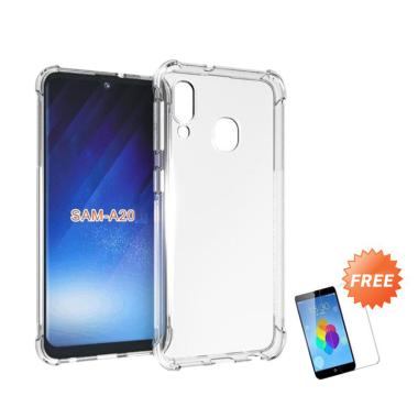 OEM Ultra Thin Softcase Casing for Samsung Galaxy A20 6.4 inch - Clear + Gratis Tempered Glass