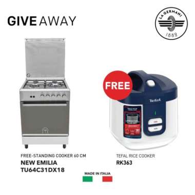 LA GERMANIA Kompor Freestanding 60 Cm NEW EMILIA TU64C31DX18,4 Burner