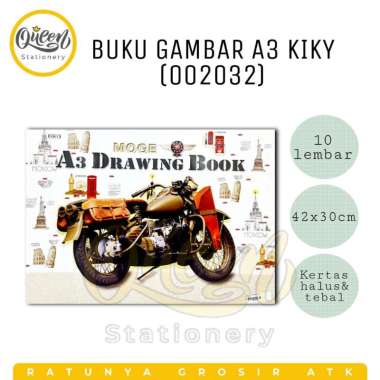 BUKU GAMBAR A3 KIKY (002032)/BUKU GAMBAR BESAR/DRAWING BOOK/SKETCH BOOK A3