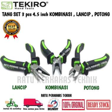 TANG SET 3 PCS 4.5 INCH KOMBINASI LANCIP POTONG ORIGINAL PAKET TANG KECIL / MINI MURAH