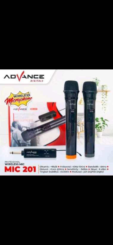mic wireless double advance 201