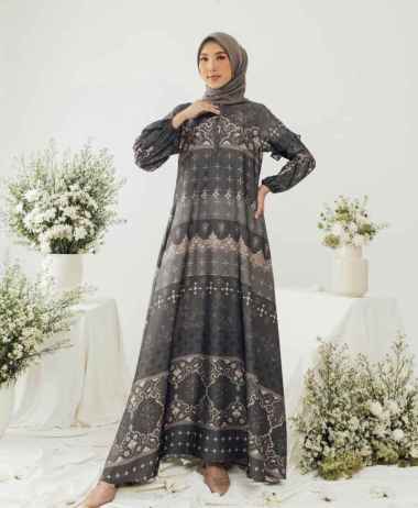 Gamis Kirani - Gamis Maxmara Lux Kombinasi Ceruty Premium Dress Wanita Party Dress Fashion Kekinian