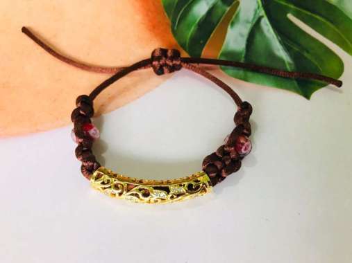 Gelang Tali Satin Xuping Kristal Morano Murano