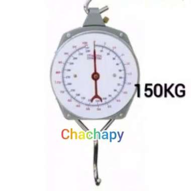 Hanging scale timbangan gantung besi 150kg/ timbangan dus jarum