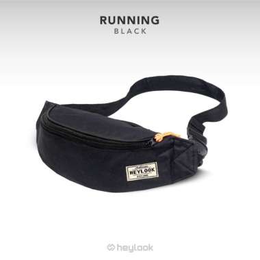 HEYLOOK Tas Selempang Pria Wanita Waistbag Running Pria Slingbag Outdoor Waistpack BLACK