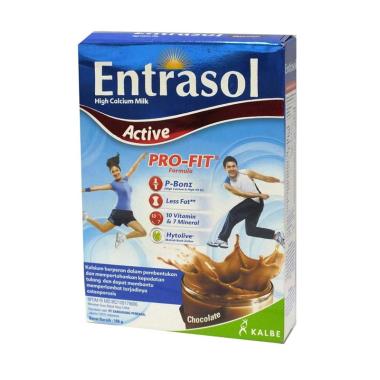 Promo Harga Entrasol Active Susu Bubuk Chocolate 160 gr - Blibli