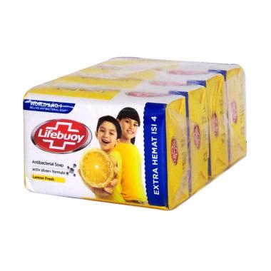 Promo Harga Lifebuoy Bar Soap Lemon Fresh per 4 pcs 110 gr - Blibli