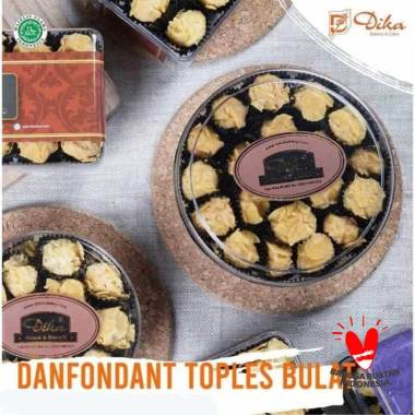 Roti Kue Kering Danfondant Toples Bulat Dika Bakery