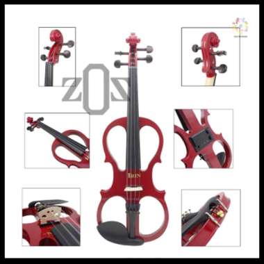 Biola Violin Fiddle Irin Elektrik 4/4 WHITE