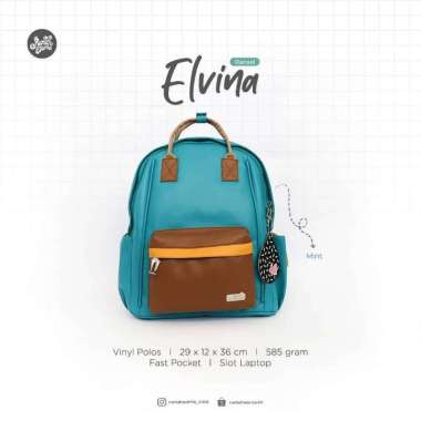 TAS RANSEL M ELVINA RUMAH WARNA mint