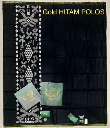 Sarung BHS Cosmo Hitam Polos & Putih Polos SILVER HITAM POLOS